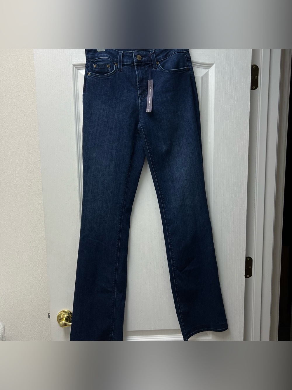 NYDJ Women's Dark Wash Barbara Bootcut Leg Lift Tuck Jeans NWT Sz 4